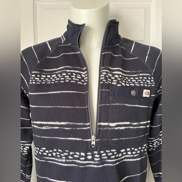 Mens The North Face Printed Gordon Lyons Quarter Zip Fleece Pullover Medium - Picture 9 of 13